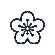 Cherry Blossom Flower SVG icon — floral