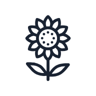 Sunflower SVG icon — floral