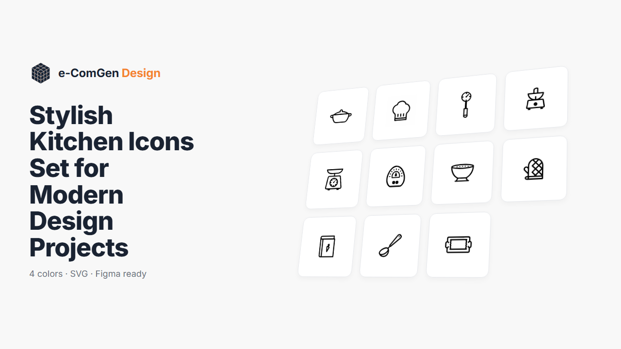11 Kitchen SVG Icons — Free Pack for Designers