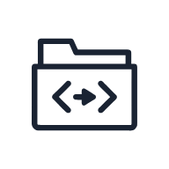 Developer Workflow Diagram SVG icon — ui