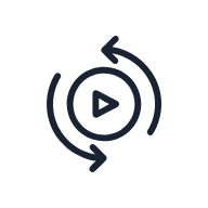 Animation Cue SVG icon — presentation