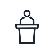 Keynote Stage SVG icon — presentation