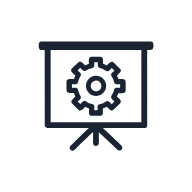 Presentation Gear SVG icon — presentation