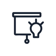 Presentation Light Bulb SVG icon — presentation