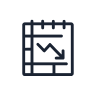 Burndown Chart SVG icon — productivity