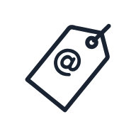 User Mention Tag SVG icon — productivity